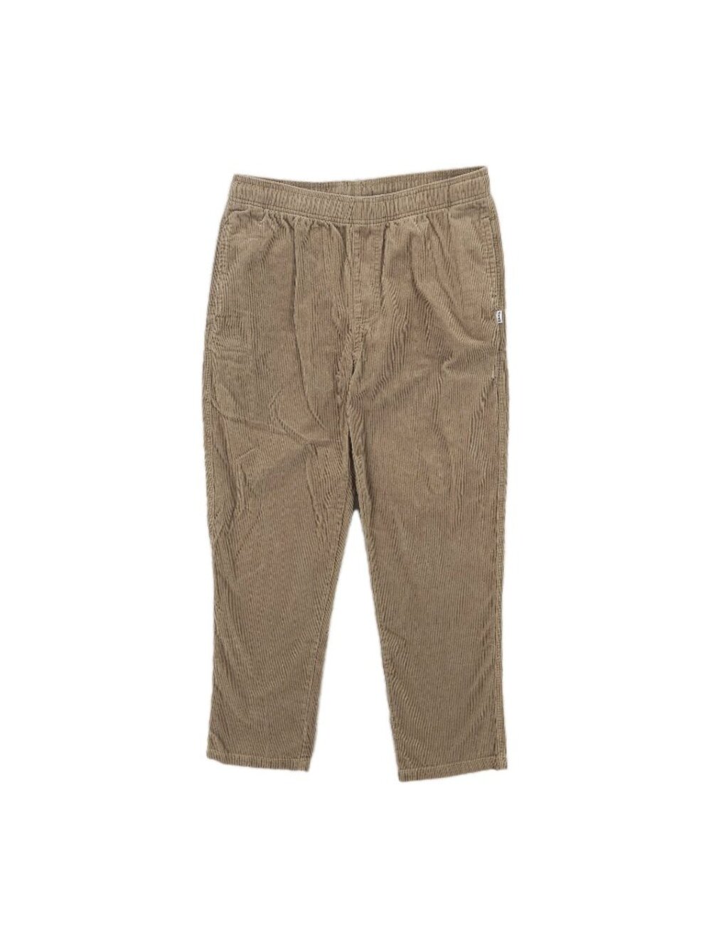 BIRDWELL BEACH BRITCHES Corduroy Brown Elastic Waist 100% Cotton EUC Size MEDIUM